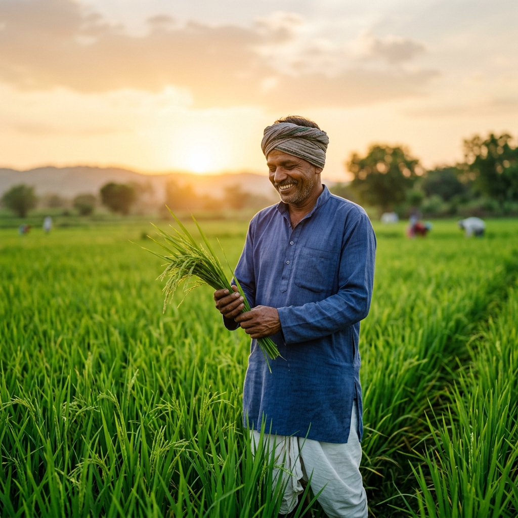 Indian farmer in field